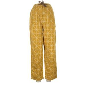 Kapital 8oz Color Denim Folk Dojo Embroidered Easy Pants Yellow 1 S
